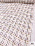 Plaid Printed Silk Chiffon - Multicolor Pastels