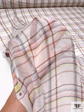 Plaid Printed Silk Chiffon - Multicolor Pastels