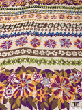 Boho Floral Geometric Printed Silk Chiffon - Multicolor