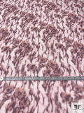 Italian Hazy Floral Printed Silk Chiffon - Dusty Pink / Dusty Purple / Off-White