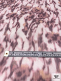 Italian Hazy Floral Printed Silk Chiffon - Dusty Pink / Dusty Purple / Off-White