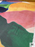 Bold Watercolor Printed Silk Chiffon - Multicolor