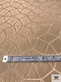 Geometric Mosaic Slightly Textured Brocade - Champagne-Gold
