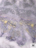 Snakeskin Cheetah Printed Silk Chiffon - Lavender / Blue / Sage