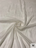 French Shimmery Circles Silk Chiffon - Off-White