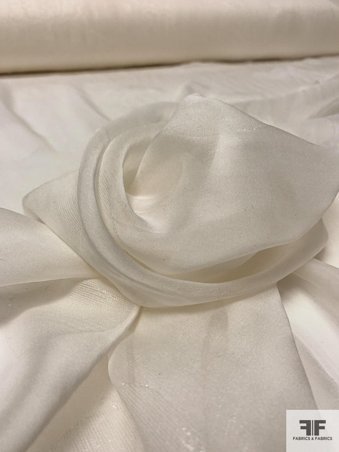 White Open Weave Silk Chiffon - Renaissance Fabrics