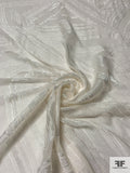 Italian Multi-Directional Textured Streaks Silk Chiffon - Off-White