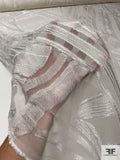 Italian Multi-Directional Textured Streaks Silk Chiffon - Off-White