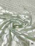 Italian Satin Circle Landscape Silk Burnout - Light Mint