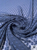 Geometric Clip Polyester Chiffon - Smokey Blue