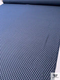 Geometric Clip Polyester Chiffon - Smokey Blue