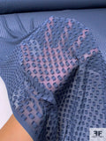 Geometric Clip Polyester Chiffon - Smokey Blue