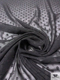 Ovals Clip Polyester Chiffon - Black