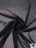 Italian Swiss Dot Silk Chiffon - Black