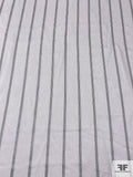 Satin Striped Silk Chiffon - Off-White / Black