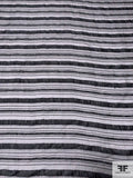 Horizontal Striped Silk Chiffon - Black