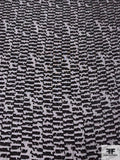 Abstract Clip Silk Chiffon - Black