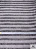 Horizontal Striped Silk Chiffon - Black
