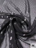Lurex Polka Dots Silk Chiffon - Black / Silver