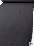 Semi-Sheer Jacquard Silk Chiffon - Black