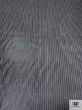 Lurex Pinstriped Silk Chiffon - Black