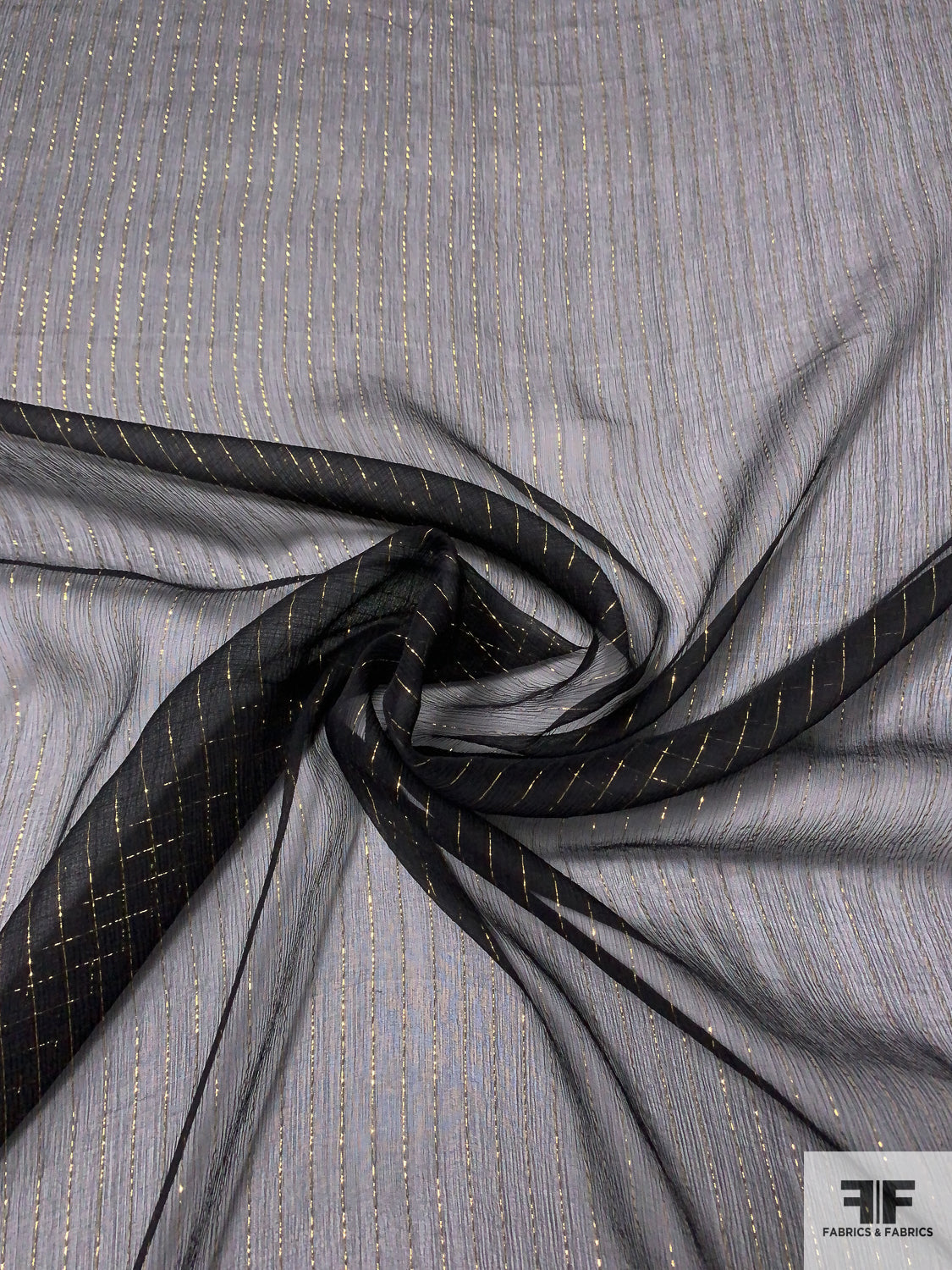 Lurex Pinstriped Silk Chiffon - Black  FABRICS & FABRICS – Fabrics &  Fabrics