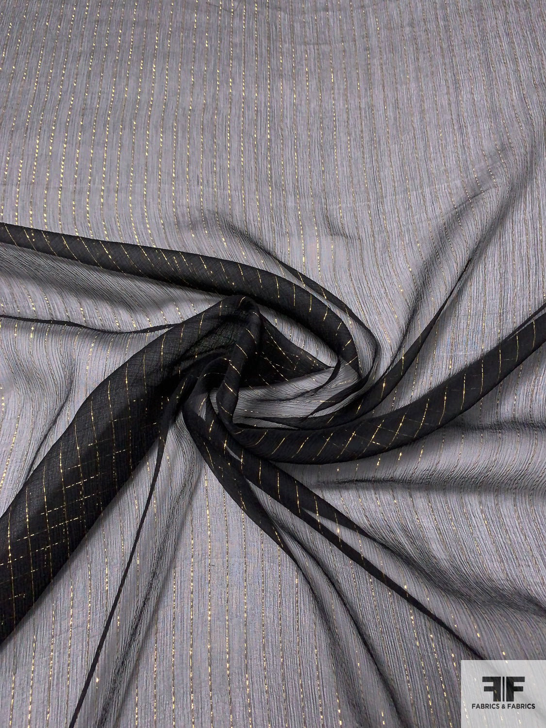 Lurex Pinstriped Silk Chiffon - Black  FABRICS & FABRICS – Fabrics &  Fabrics