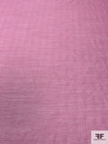 Linen-Weave Sheer Silk with Lurex Plaid Design - Taffy Pink