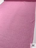 Linen-Weave Sheer Silk with Lurex Plaid Design - Taffy Pink