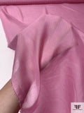 Linen-Weave Sheer Silk with Lurex Plaid Design - Taffy Pink