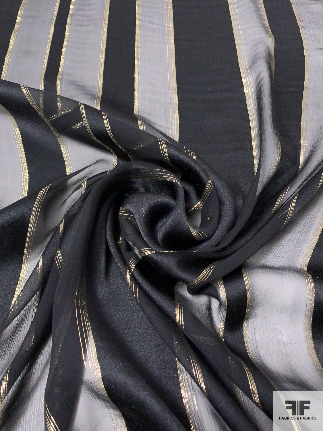 Lurex Pinstriped Silk Chiffon - Black  FABRICS & FABRICS – Fabrics &  Fabrics