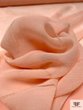 Novelty Stitch Striped Tie-Dye Printed Silk Chiffon - Peachy Blush