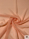 Polka Dot Clip Silk Chiffon - Peach