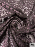 Floral Burnout Polyester Chiffon - Dark Brown