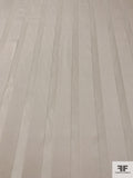 Satin Striped Polyester Chiffon - Ecru