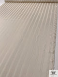 Satin Striped Polyester Chiffon - Ecru