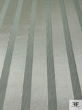 Italian Satin Striped Burnout Silk-Rayon Chiffon - Mint