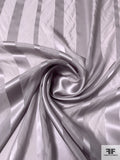 Satin Striped Burnout Silk Chiffon - Dull Lavender