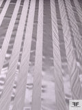 Satin Striped Burnout Silk Chiffon - Dull Lavender