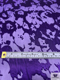 Abstract Burnout Silk-Rayon Chiffon - Purple