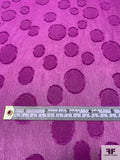 Circle Pattern Clip Silk Chiffon - Mardi Gras Purple