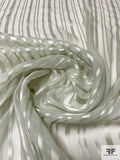 Satin Striped Silk Chiffon - Light Sage