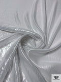 Lurex Pinstriped Silk Chiffon - Silver / Light Grey