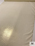 Metallic Foil Printed Polyester Chiffon - Golden Tinted Cream