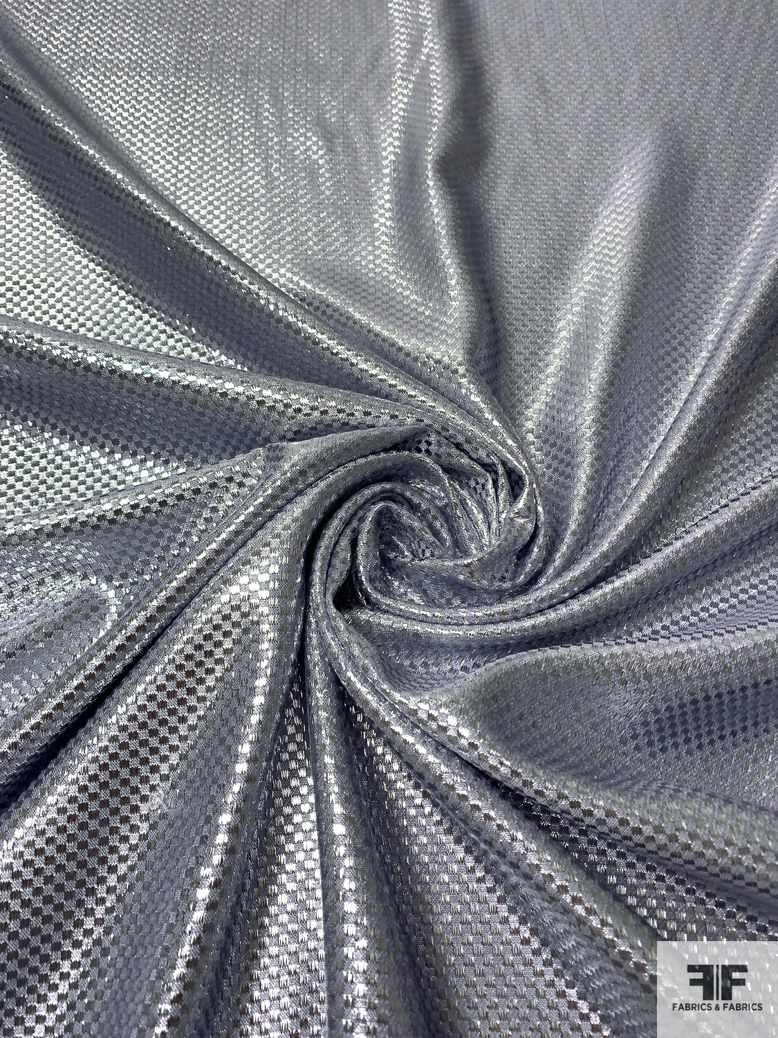 shiny silver fabric