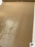 Lurex Striped Satin Silk Chiffon - Metallic Camel