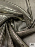 Lurex Pinstriped Silk Chiffon - Silvery-Gold / Black