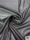 Lurex Pinstriped Silk Chiffon - Silver / Black