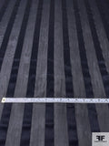 Satin Striped Silk Chiffon - Navy