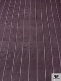 Stitch Striped Silk Chiffon - Plum